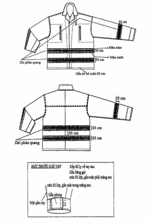 chi tiết kỹ thuật áo PCCC theo TT48
